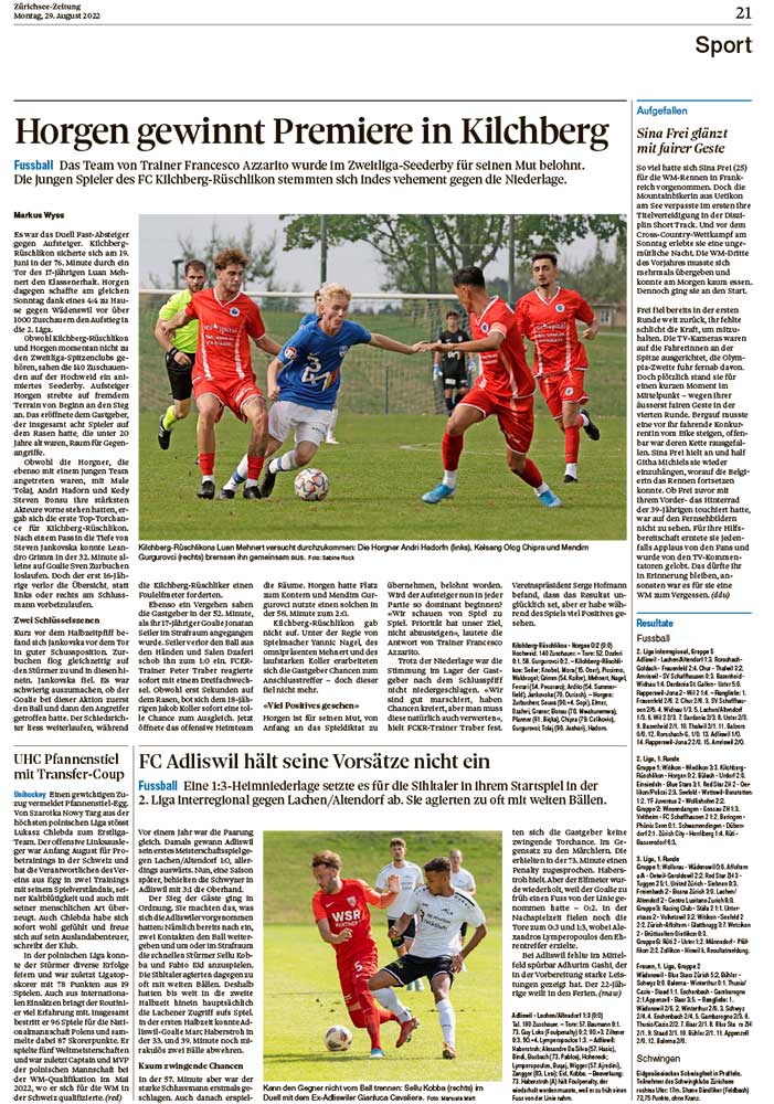 2022-08-29: Zürichsee-Zeitung